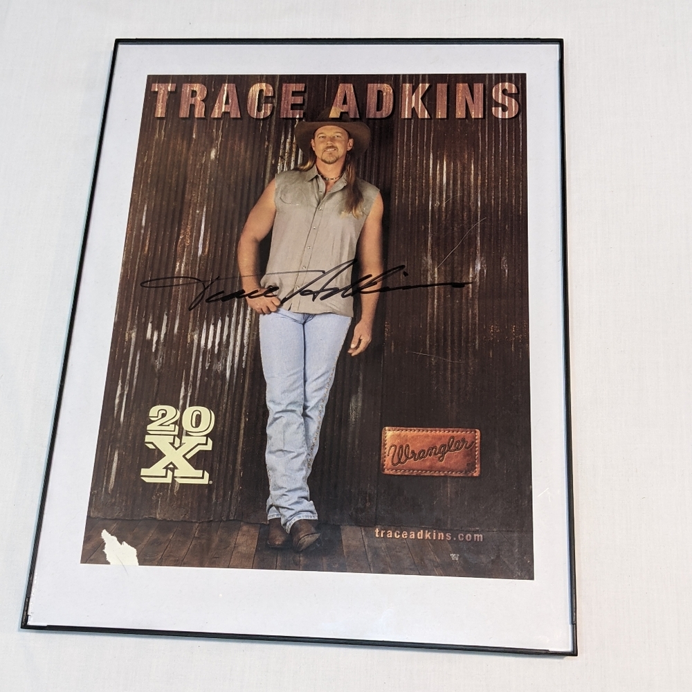 Rare Signed Trace Adkins Wrangler Ad